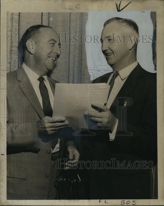 1956 Press Photo John O'Connor and Jesse H. Bankston at Mental Health Symposium- Historic Images
