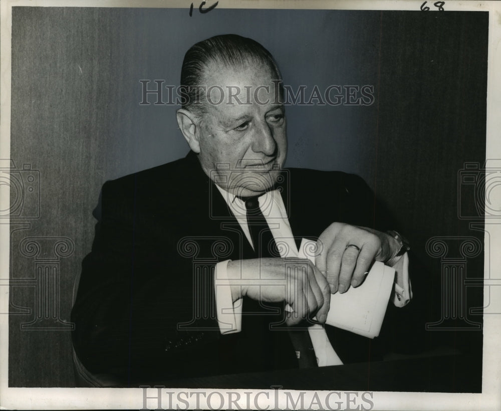 1967 Press Photo Harold Bache, Chairman of Board &amp; President Bache &amp; Co. Inc.- Historic Images