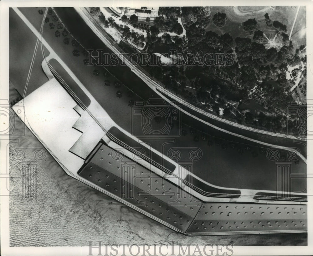 1961 Press Photo Artist Drawing of Proposed Nashville Avenue Wharf Extension