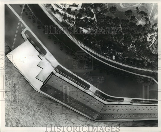 1961 Press Photo Artist Drawing of Proposed Nashville Avenue Wharf Extension
