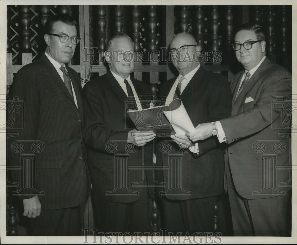 1965 Press Photo New Orleans Port Officials Review Proposal of Bonds - noa23194