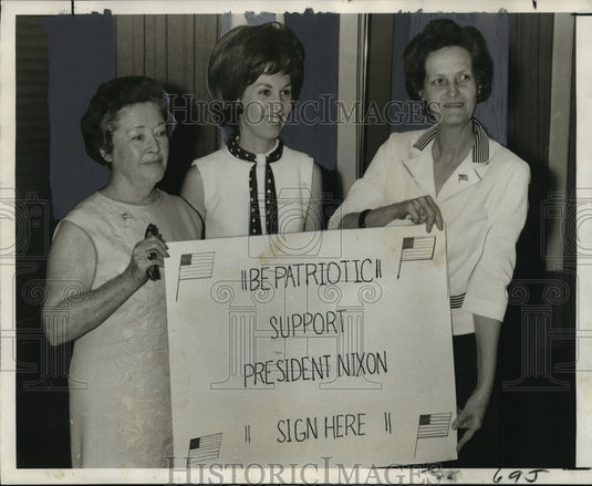 1970 Press Photo Nixon's Southeast Asia Policy Supporters, New Orleans