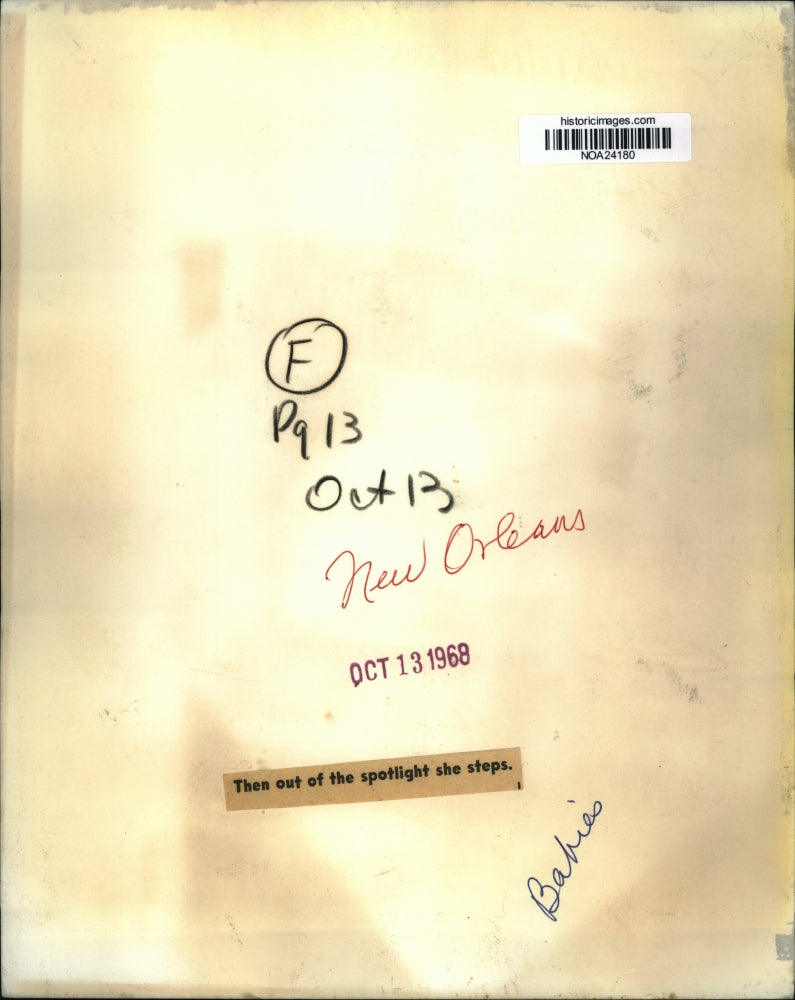 1968 Press Photo Baby Silhouetted by Spotlight - New Orleans - noa24180