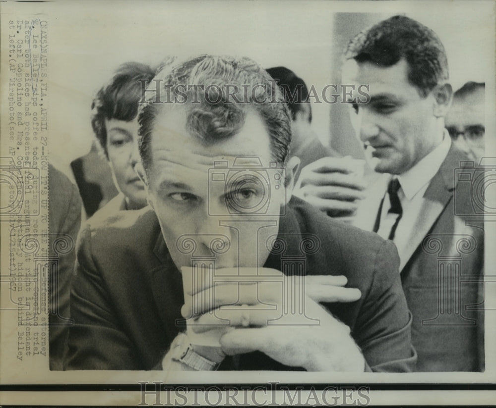 1967 Press Photo F. Lee Bailey, Attorney, with Client Dr. Carl Coppolino- Historic Images