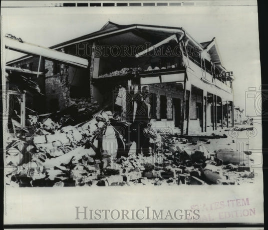 1968 Press Photo Merkering, Australia, Destruction After Earthquake - noa25069