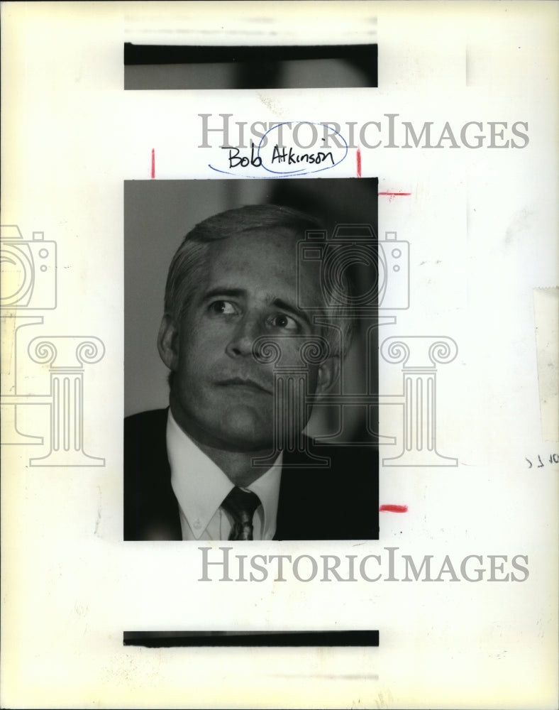 1992 Press Photo Head Shot of Bob Atkinson- Historic Images