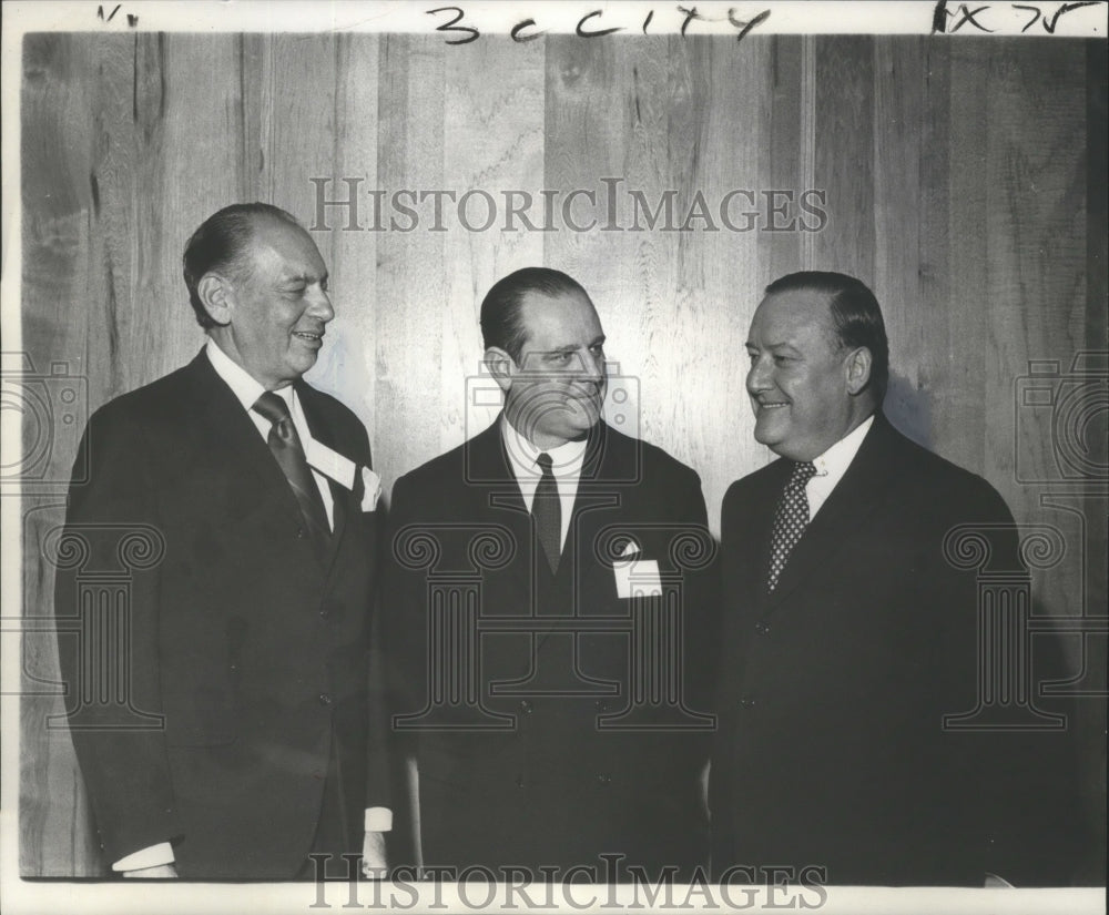 1972 Press Photo Raymond Barre, Dr. Werner Feld, Eads Poitevent - noa25957
