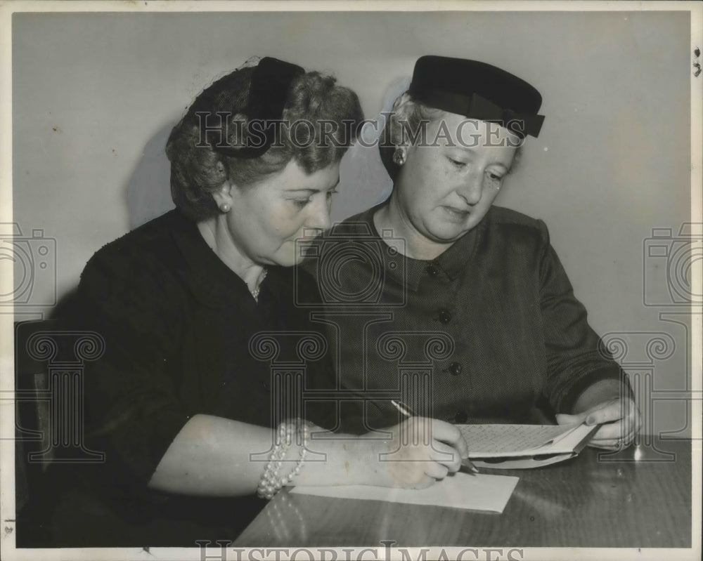 1958 Press Photo American Dental Association - Auxiliary Officers, New Orleans