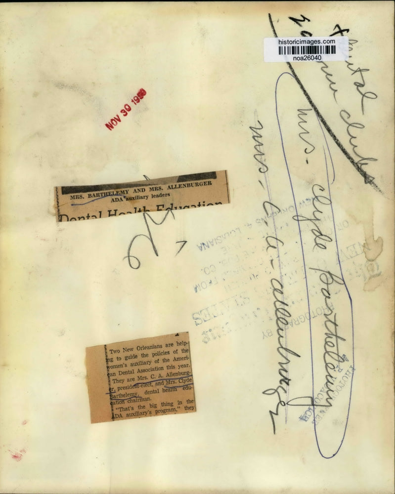 1958 Press Photo American Dental Association - Auxiliary Officers, New Orleans