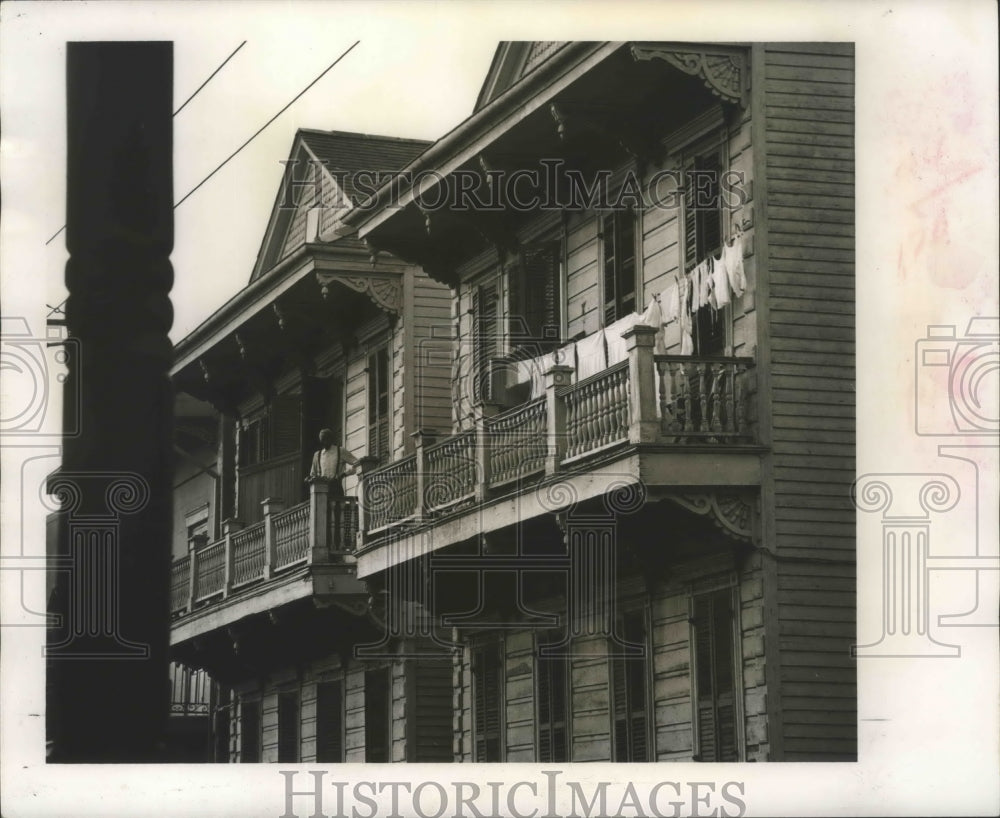 1965 Press Photo Balconies in 600 Block of Dauphine, New Orleans, Louisiana- Historic Images