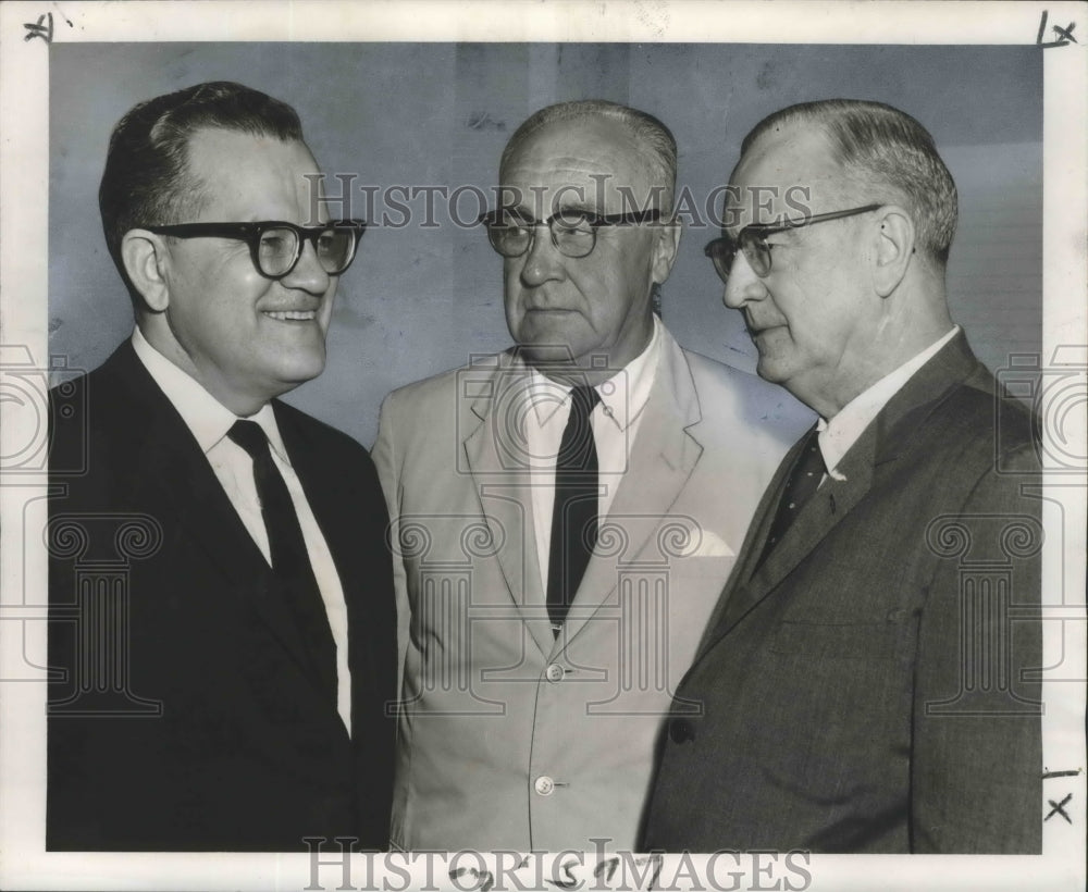 1965 Press Photo John Shoaf, John Barry, Harry Kelly, at Trade Seminar- Historic Images