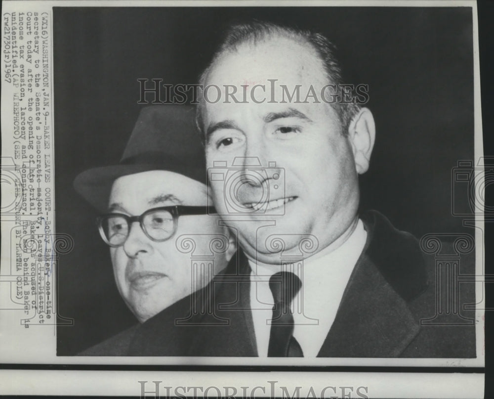 1967 Press Photo Bobby Baker, Former Senate Democratic Secretary, at Court- Historic Images