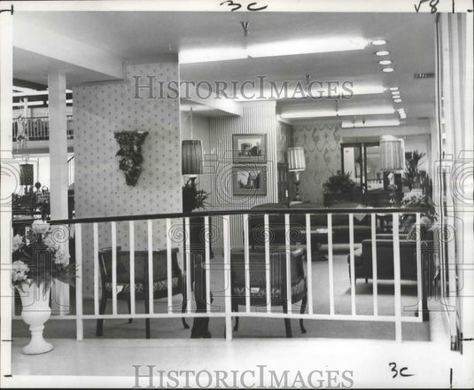 1966 Press Photo Barnett's Furniture Store - Oakwood Shopping Center Location- Historic Images
