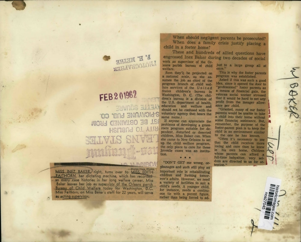 1962 Press Photo Orleans Parish Bureau of Child Welfare, Supervisors