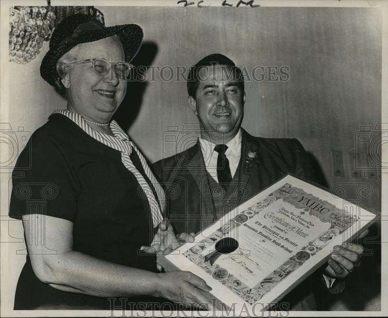 Load image into Gallery viewer, 1967 Press Photo Benjamin Franklin High School - Estelle Barkmeyer, Merit Award

