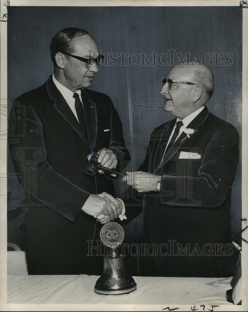 1962 Press Photo ZW Bartlett, CC Walther, Rotary Club of New Orleans Presidents- Historic Images