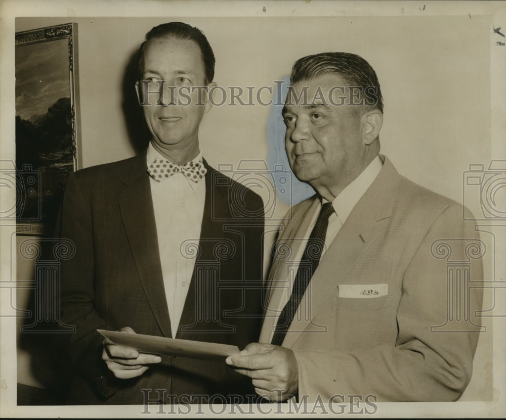 1956 Press Photo Charles Bassin and Chester Usry - noa28955