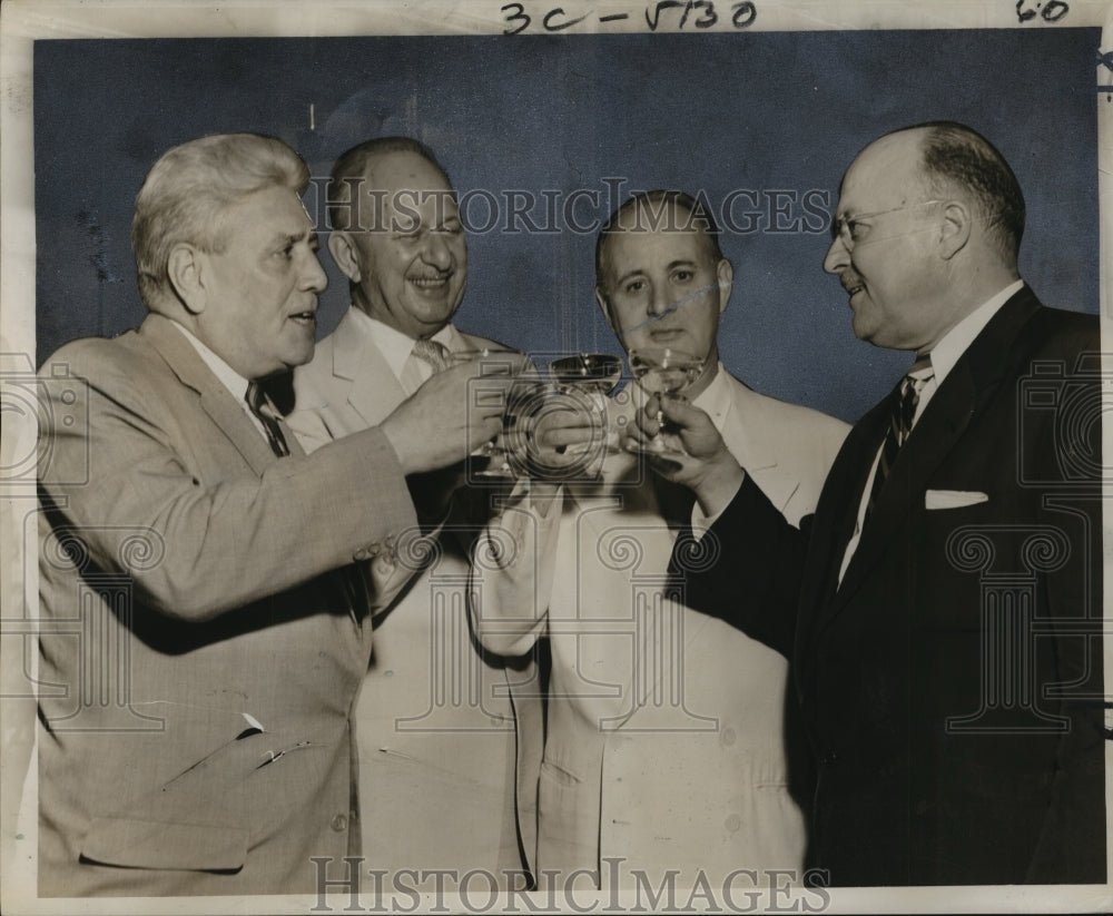 1956 Press Photo Bastille Day - Government Officials at New Orleans Celebration- Historic Images