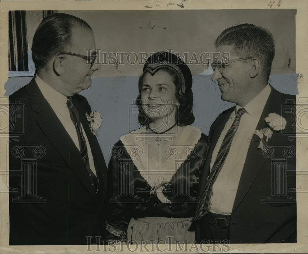 1955 Press Photo Bastille Day - Guy Quoniam de Schompre and Others, New Orleans