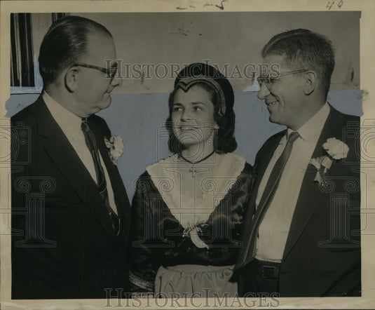 1955 Press Photo Bastille Day - Guy Quoniam de Schompre and Others, New Orleans