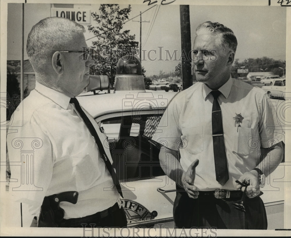 1967 Press Photo Sheriffs John O. St. Amant and Chester Baudoin, Louisiana