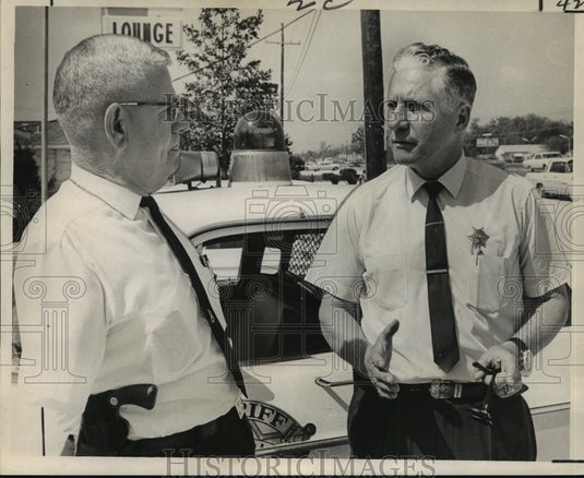 1967 Press Photo Sheriffs John O. St. Amant and Chester Baudoin, Louisiana