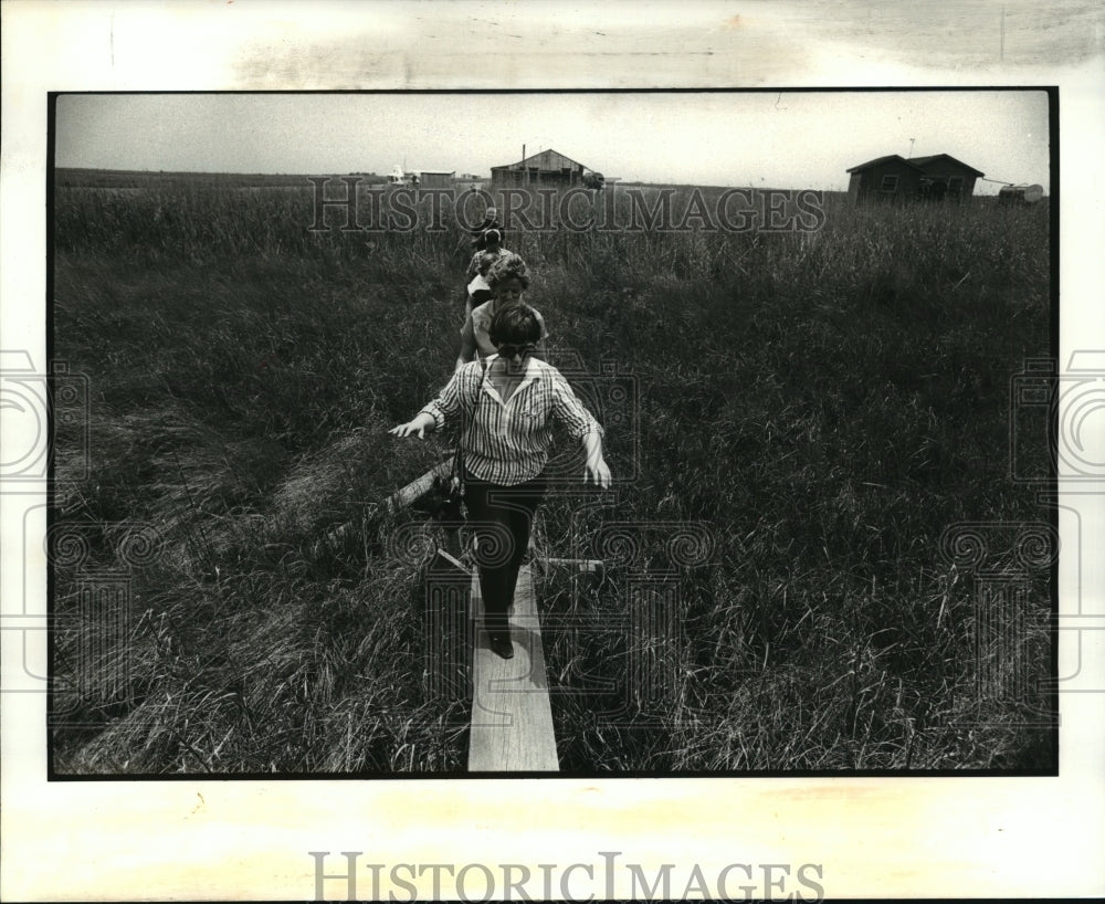  Press Photo Louisiana State University - Cheryl Geiger in Bayou Bienvenue- Historic Images