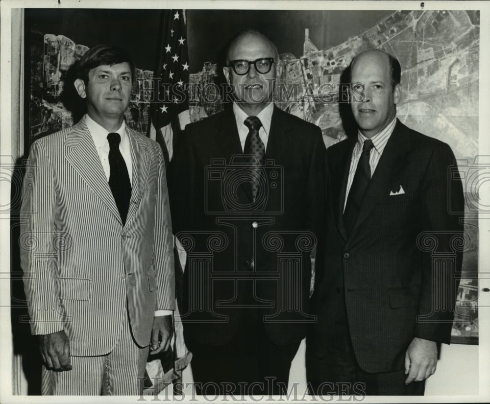 1972 Press Photo Three Members of the Propeller Club, Port of New Orleans- Historic Images