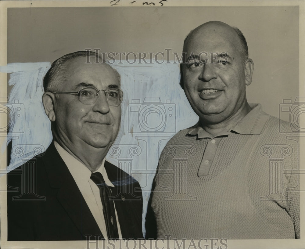 1963 Press Photo Joseph H. Beauvals with Thomas J. Conroy on Maritime Club Board- Historic Images