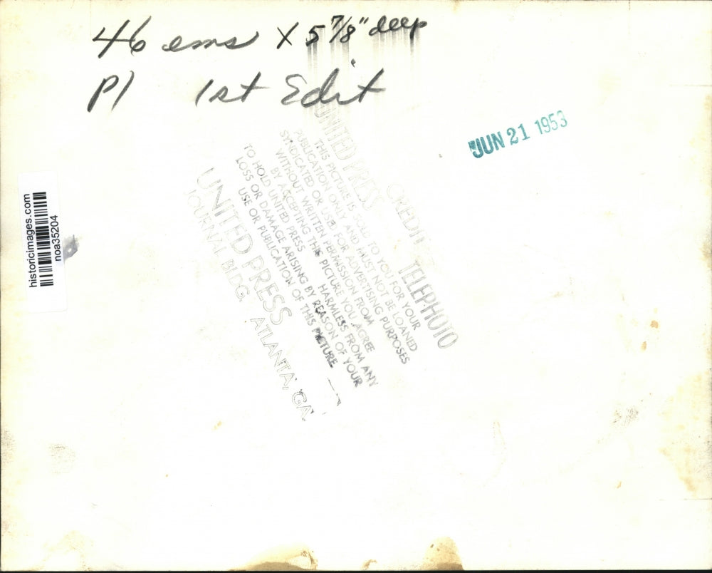 1953 Press Photo Wounded demonstrator carried from the streets of East Berlin