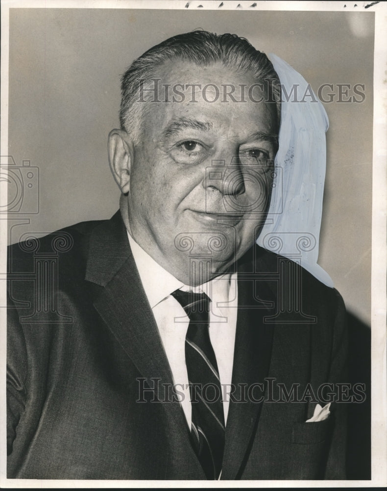 1965 Press Photo Durel Black, Music Therapy Fund president, New Orleans- Historic Images