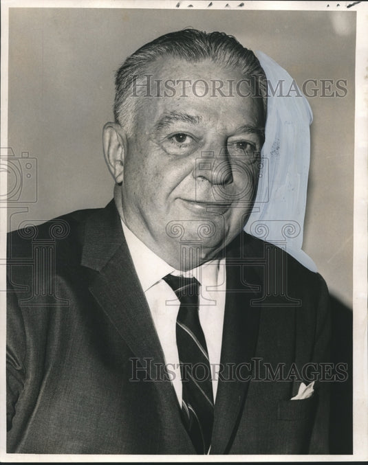 1965 Press Photo Durel Black, Music Therapy Fund president, New Orleans- Historic Images