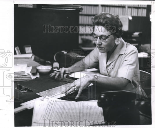 Press Photo Mrs. Buford E. New determine the flight density of migrating birds