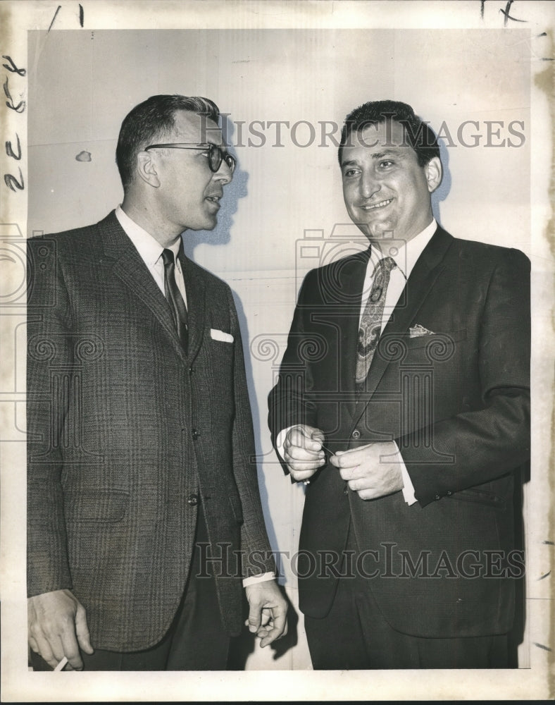 Load image into Gallery viewer, 1967 Press Photo Doctor Donald M. Gallant and Judge Joseph R. Bossetta
