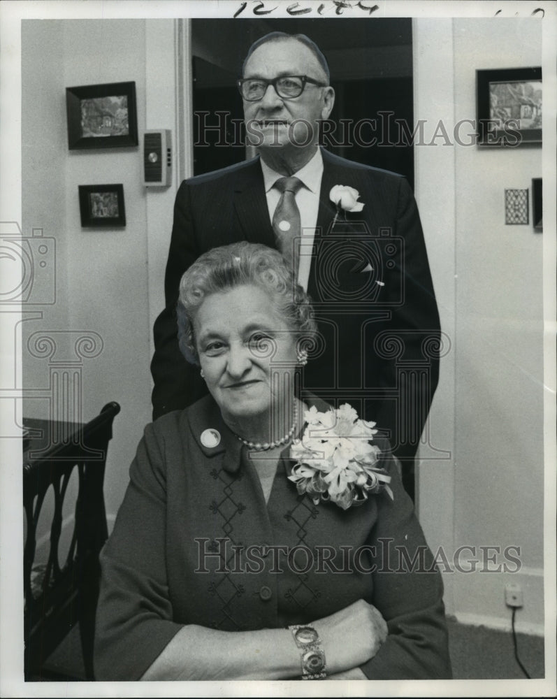 Press Photo Mr. and Mrs. J. J. Boudreaux celebrate 50th Wedding Anniversary- Historic Images
