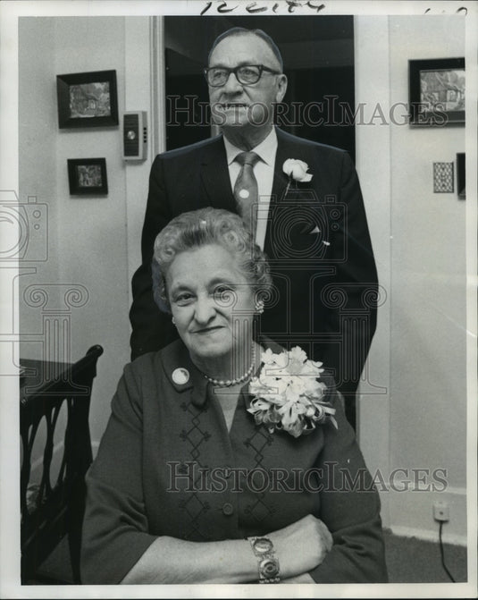  Press Photo Mr. and Mrs. J. J. Boudreaux celebrate 50th Wedding Anniversary- Historic Images