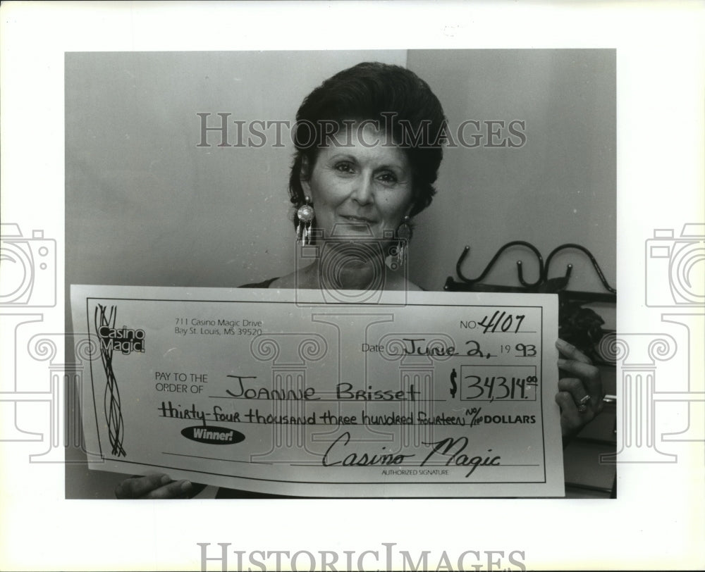 1933 Press Photo Joanne Brisset won $34,314 at the Casino Magic on Gulf Course