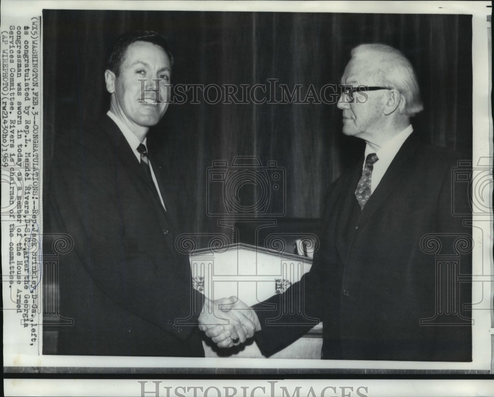 1969 Press Photo Rep. Jack Brinkley, Chairman of House Armed Services Committee- Historic Images