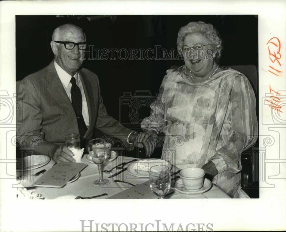  Press Photo Kathleen Bricker and William Hogan at World Trade Center Event- Historic Images