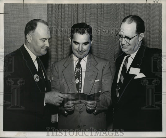 1955 Press Photo P. Cameron Terry, Seth Bucklen, Ken Ross, Louisiana Bottlers- Historic Images