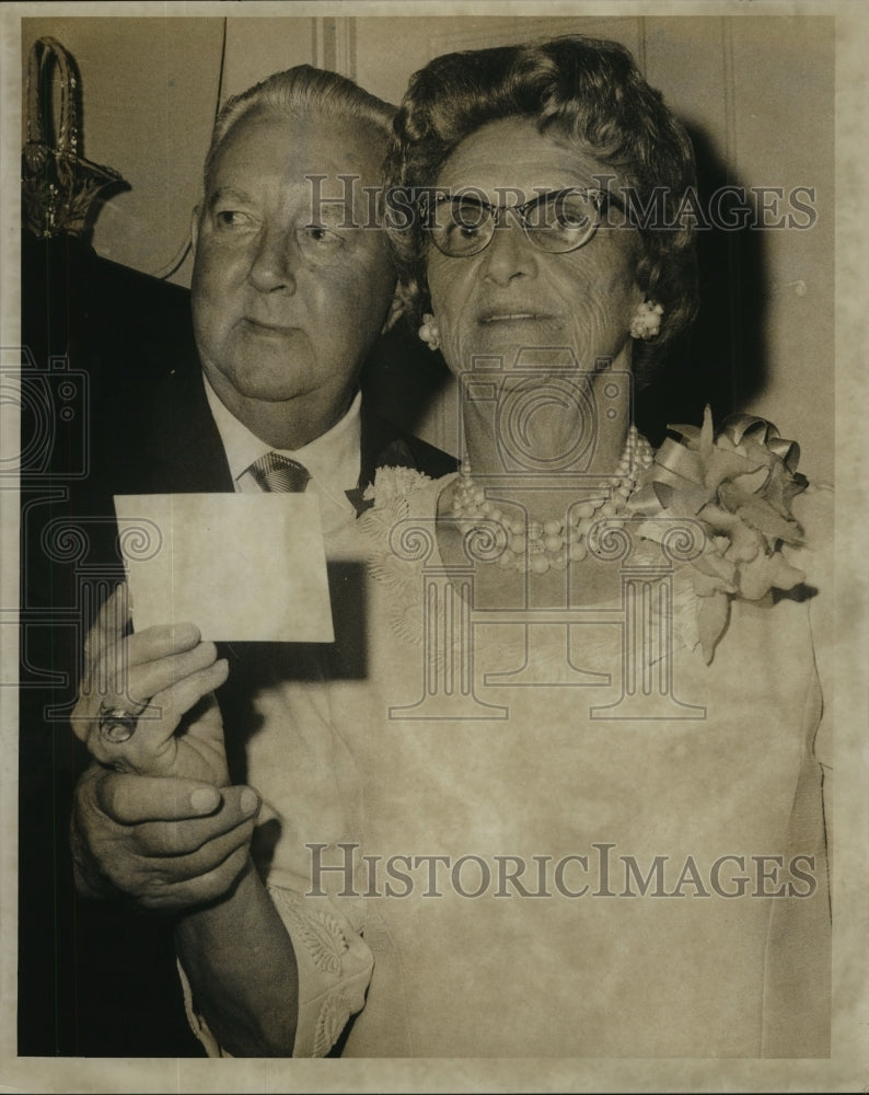 1972 Press Photo Benjamin and Katherine Buras at Their 50th Wedding Anniversary- Historic Images