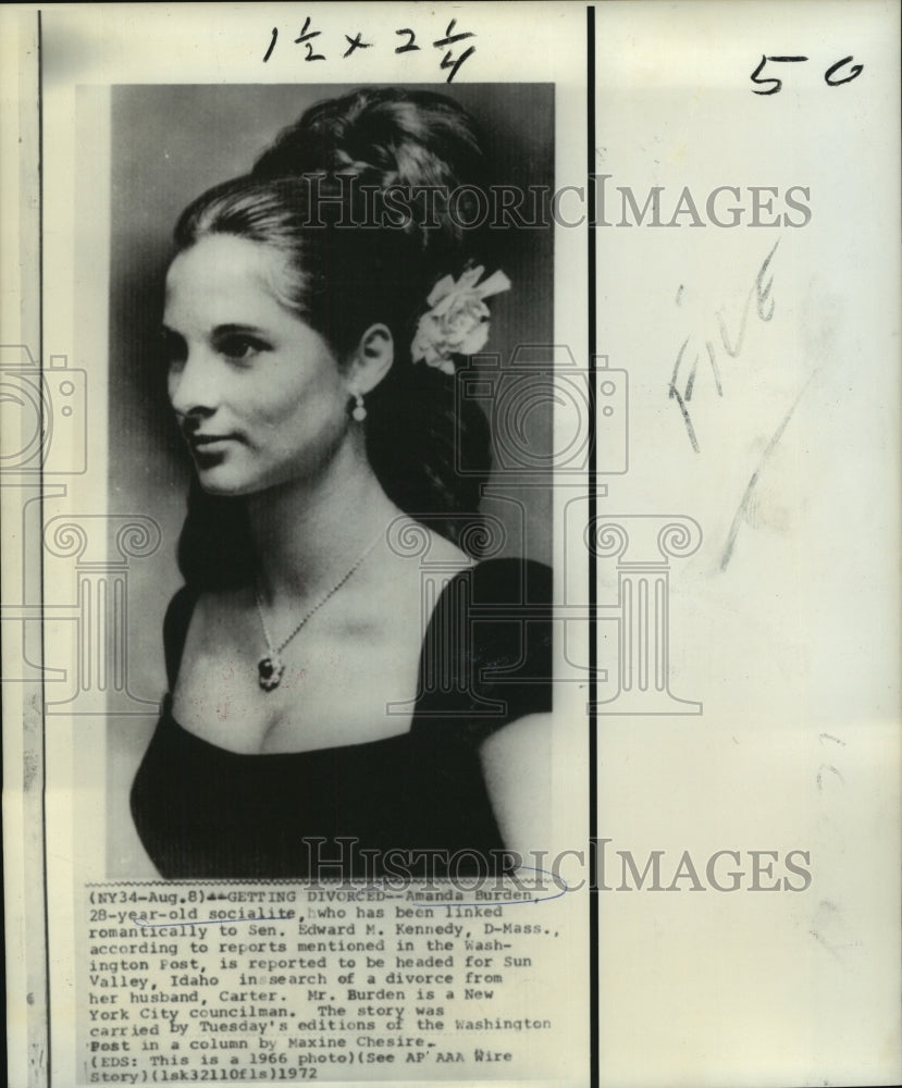 1966 Press Photo Amanda Burden, Wife of New York City Councilman Carter Burden