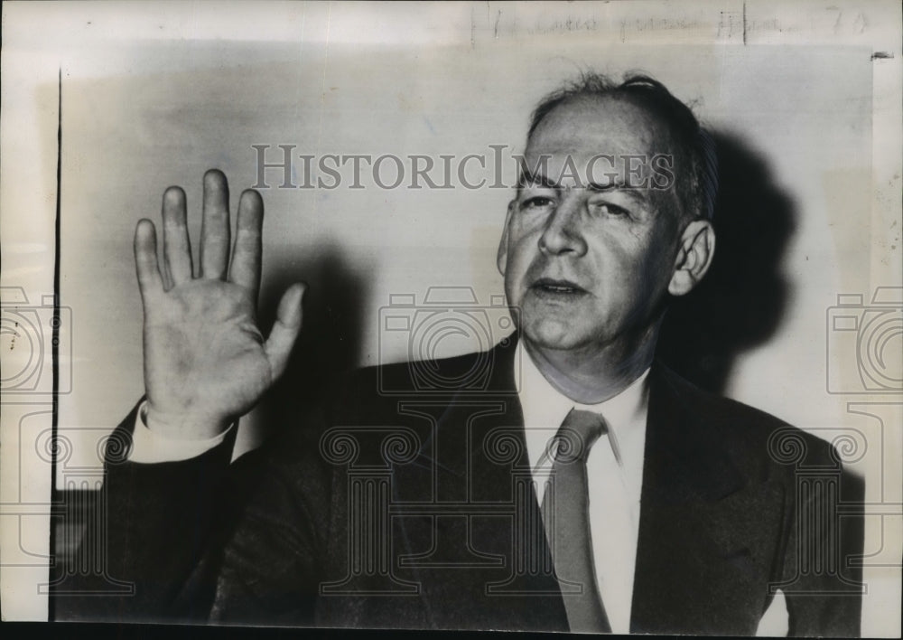 1949 Press Photo Louis Budenz unfolded a Communist master plan before jury