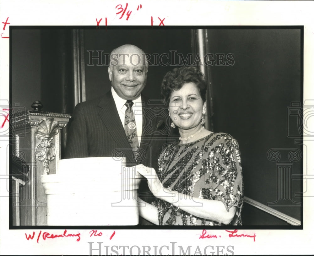 1989 Press Photo STUDS Ball attendees Dr. Leonard &amp; Phyllis Burns- Historic Images