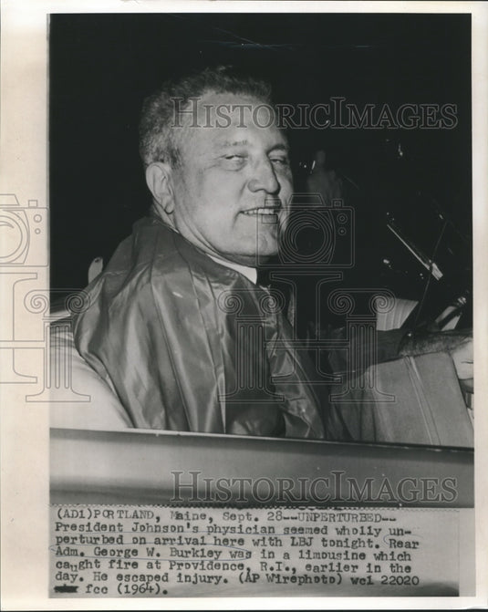 1964 Press Photo Rear Admiral George W. Burkley, President Johnson's physician- Historic Images