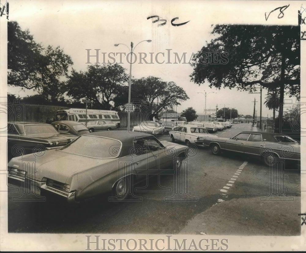 1973 Press Photo Morning traffic jam at Canal Boulevard and City Park Avenue- Historic Images