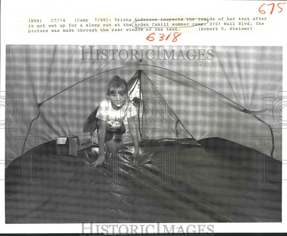 1988 Press Photo Trisha Anderson at Arden Cahill Summer Camp, Wall Boulevard - Historic Images