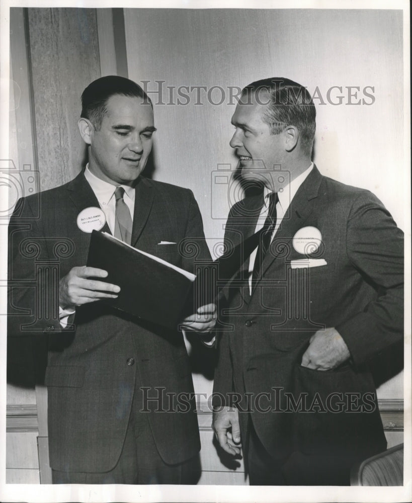 1967 Press Photo Howard Callaway, President &amp; Ed Chapin, Educational Coordinator- Historic Images