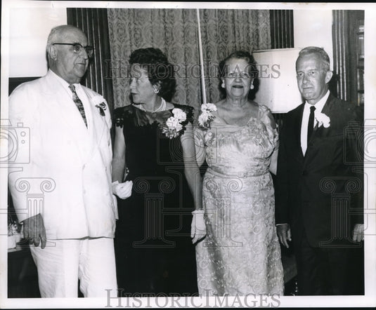 1961 Press Photo The Cassegrain's and Gelpi's at French American fete formal