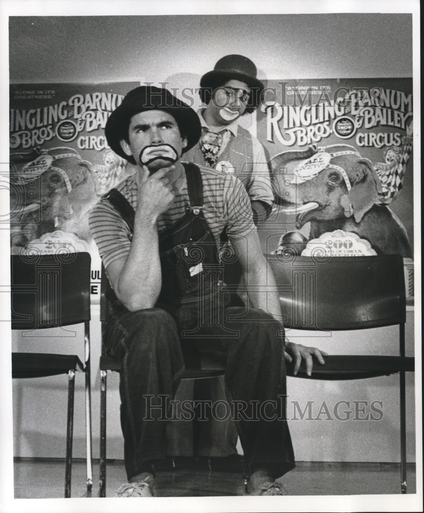 1977 Press Photo Joe Chaillot at his circus clown tryout in Baton Rouge, LA- Historic Images